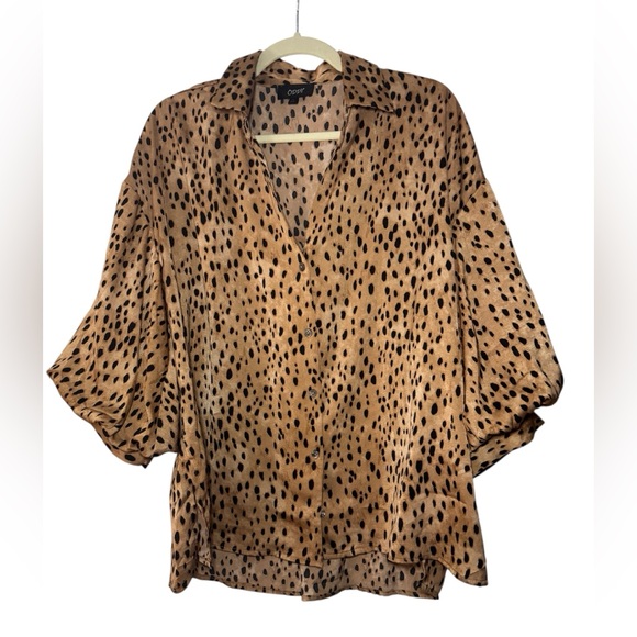ODDY Tops - ODDY Gold Animal Print
Oddy Button Front Blouse